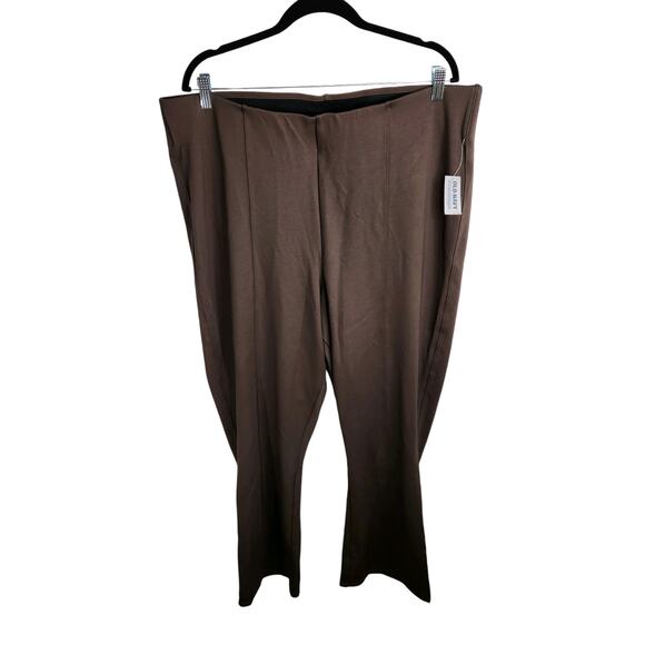 Old Navy NWT Extra High Rise Stevie Kick Flare Pants Womens XXL Tall Deep‎ Brown - Picture 1 of 10